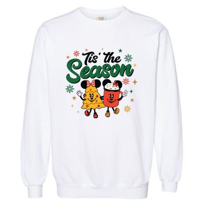 Tis The Season Christmas Holiday Hot Cocoa Mouse Mice Garment-Dyed Sweatshirt