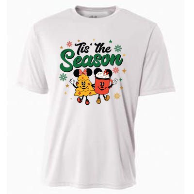 Tis The Season Christmas Holiday Hot Cocoa Mouse Mice Cooling Performance Crew T-Shirt