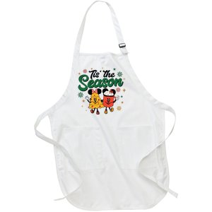 Tis The Season Christmas Holiday Hot Cocoa Mouse Mice Full-Length Apron With Pockets