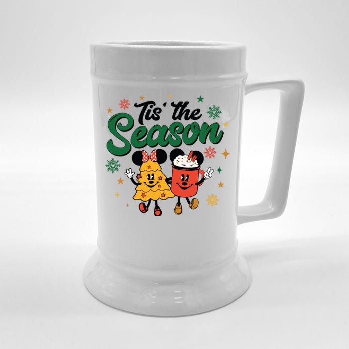 Tis The Season Christmas Holiday Hot Cocoa Mouse Mice Beer Stein