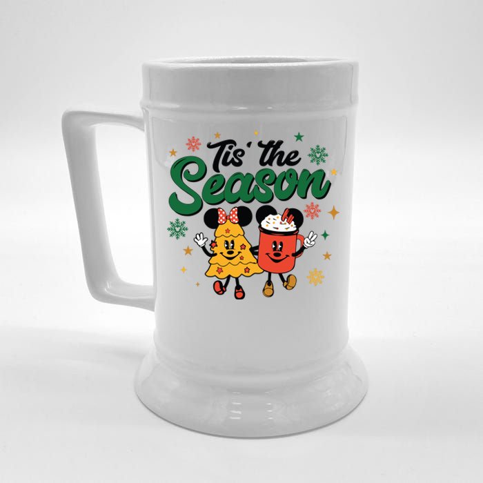 Tis The Season Christmas Holiday Hot Cocoa Mouse Mice Beer Stein