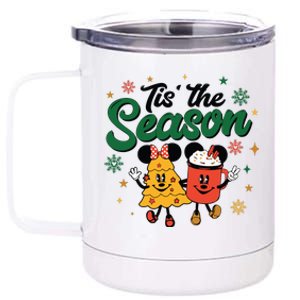 Tis The Season Christmas Holiday Hot Cocoa Mouse Mice 12 oz Stainless Steel Tumbler Cup