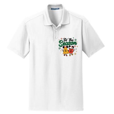 Tis The Season Christmas Holiday Hot Cocoa Mouse Mice Dry Zone Grid Polo