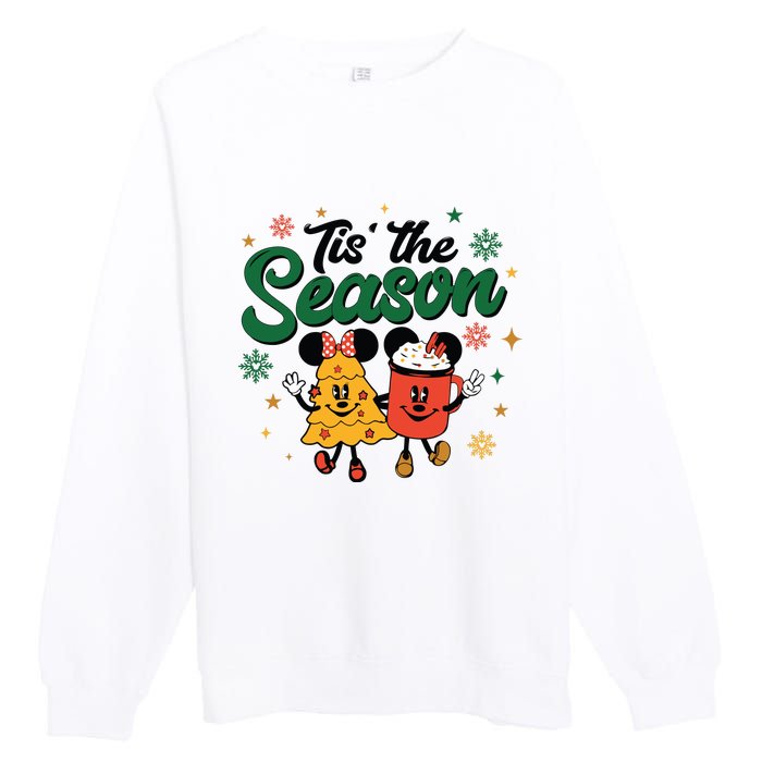 Tis The Season Christmas Holiday Hot Cocoa Mouse Mice Premium Crewneck Sweatshirt