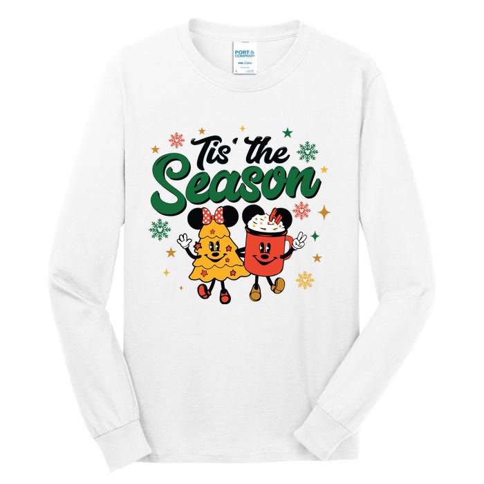 Tis The Season Christmas Holiday Hot Cocoa Mouse Mice Tall Long Sleeve T-Shirt