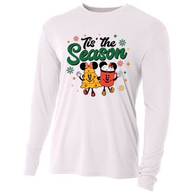 Tis The Season Christmas Holiday Hot Cocoa Mouse Mice Cooling Performance Long Sleeve Crew