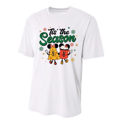 Tis The Season Christmas Holiday Hot Cocoa Mouse Mice Performance Sprint T-Shirt