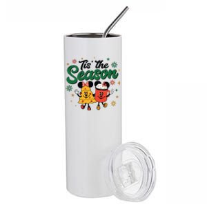 Tis The Season Christmas Holiday Hot Cocoa Mouse Mice Stainless Steel Tumbler