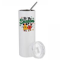 Tis The Season Christmas Holiday Hot Cocoa Mouse Mice Stainless Steel Tumbler