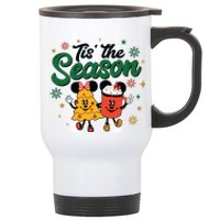 Tis The Season Christmas Holiday Hot Cocoa Mouse Mice Stainless Steel Travel Mug