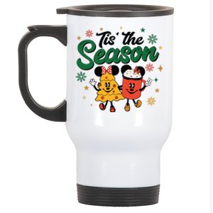 Tis The Season Christmas Holiday Hot Cocoa Mouse Mice Stainless Steel Travel Mug