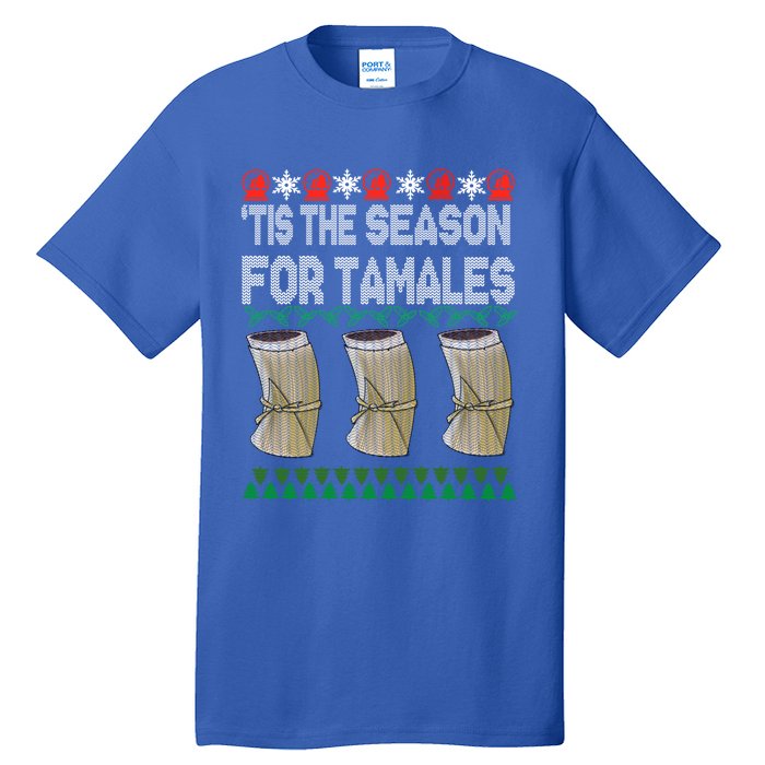 Tis The Season For Tamales Mexican Ugly Christmas Gift Tall T-Shirt