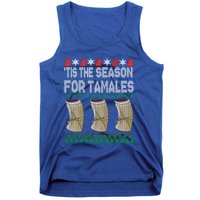 Tis The Season For Tamales Mexican Ugly Christmas Gift Tank Top