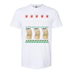 Tis The Season For Tamales Mexican Ugly Christmas Gift Softstyle CVC T-Shirt