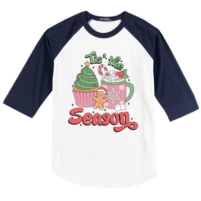 Tis The Season Cozy Christmas Holiday Baseball Sleeve Shirt