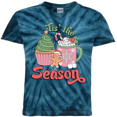 Tis The Season Cozy Christmas Holiday Kids Tie-Dye T-Shirt