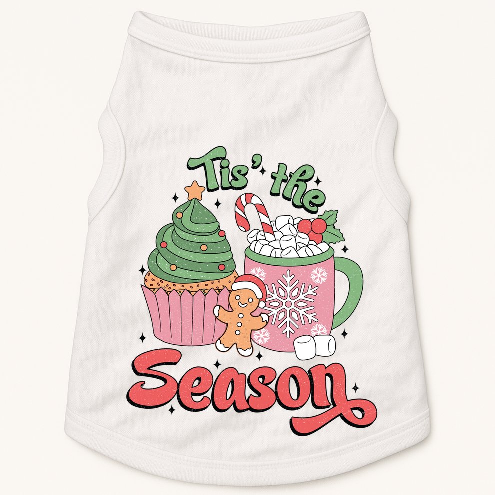 Tis The Season Cozy Christmas Holiday Doggie Tank