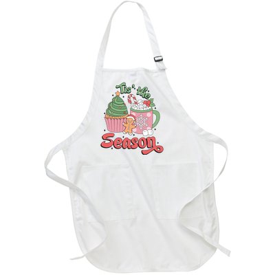 Tis The Season Cozy Christmas Holiday Full-Length Apron With Pockets