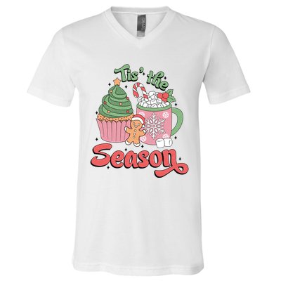 Tis The Season Cozy Christmas Holiday V-Neck T-Shirt