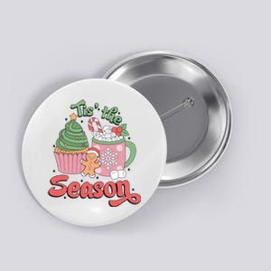 Tis The Season Cozy Christmas Holiday Button