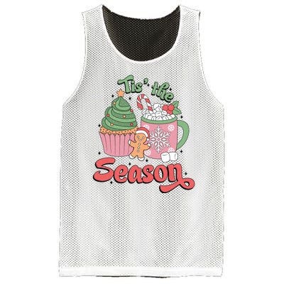 Tis The Season Cozy Christmas Holiday Mesh Reversible Basketball Jersey Tank