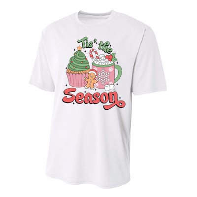 Tis The Season Cozy Christmas Holiday Performance Sprint T-Shirt