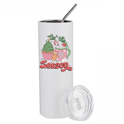 Tis The Season Cozy Christmas Holiday Stainless Steel Tumbler