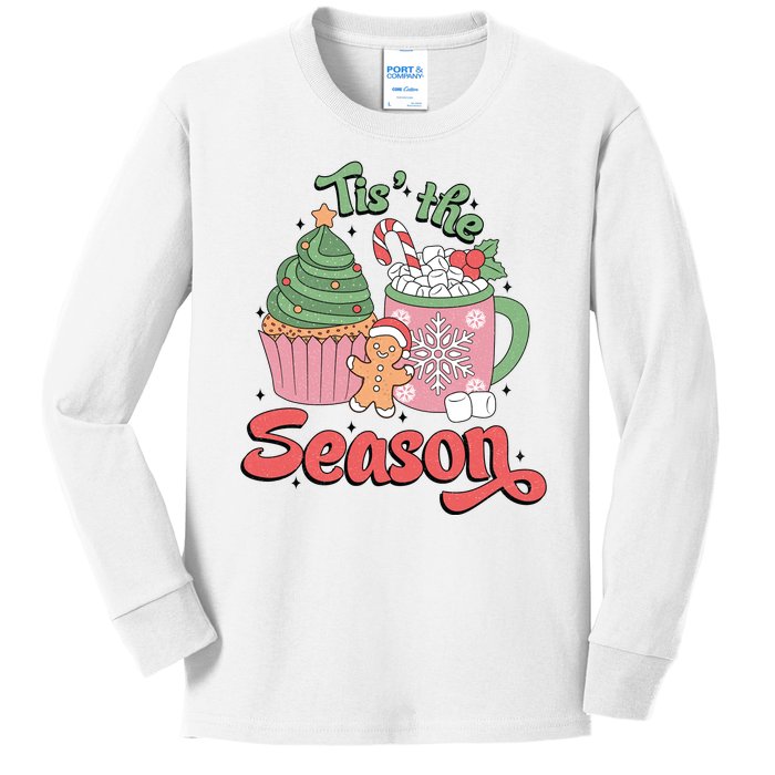 Tis The Season Cozy Christmas Holiday Kids Long Sleeve Shirt