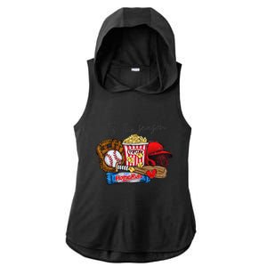 Tis The Season Baseball Team Lover Ladies PosiCharge Tri-Blend Wicking Draft Hoodie Tank