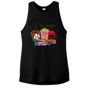 Tis The Season Baseball Team Lover Ladies PosiCharge Tri-Blend Wicking Tank