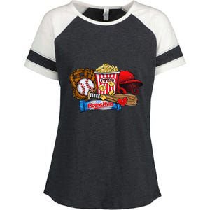 Tis The Season Baseball Team Lover Enza Ladies Jersey Colorblock Tee