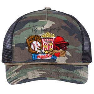 Tis The Season Baseball Team Lover Retro Rope Trucker Hat Cap