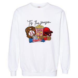 Tis The Season Baseball Team Lover Garment-Dyed Sweatshirt