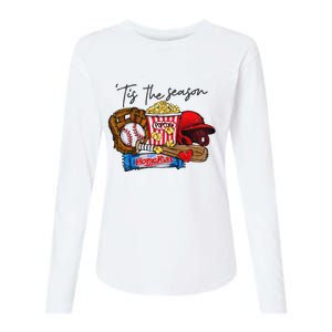 Tis The Season Baseball Team Lover Womens Cotton Relaxed Long Sleeve T-Shirt