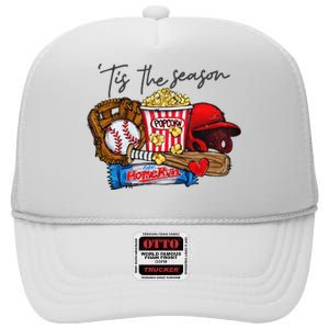 Tis The Season Baseball Team Lover High Crown Mesh Back Trucker Hat