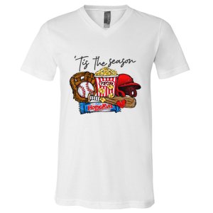 Tis The Season Baseball Team Lover V-Neck T-Shirt