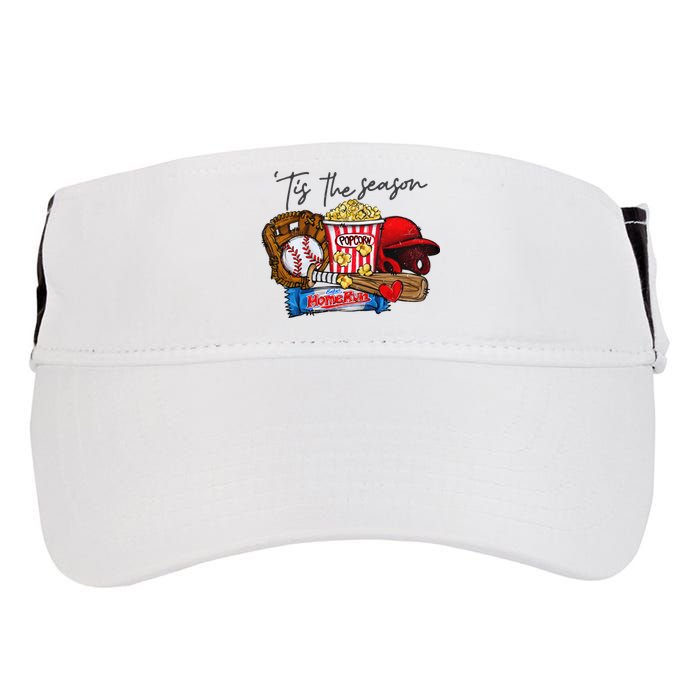 Tis The Season Baseball Team Lover Adult Drive Performance Visor