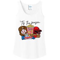 Tis The Season Baseball Team Lover Ladies Essential Tank