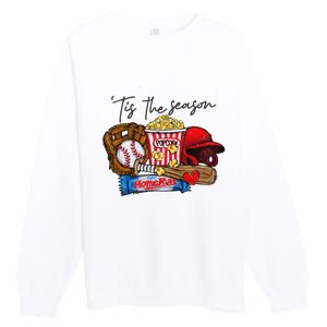 Tis The Season Baseball Team Lover Premium Crewneck Sweatshirt