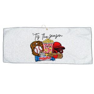 Tis The Season Baseball Team Lover Large Microfiber Waffle Golf Towel