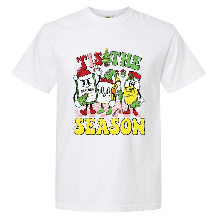 Tis The Season Christmas Pacu Er Icu Critical Care Nurse Garment-Dyed Heavyweight T-Shirt