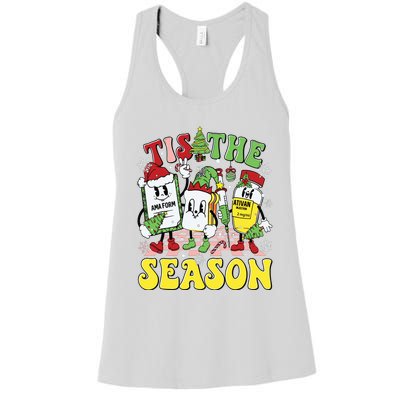 Tis The Season Christmas Pacu Er Icu Critical Care Nurse Women's Racerback Tank