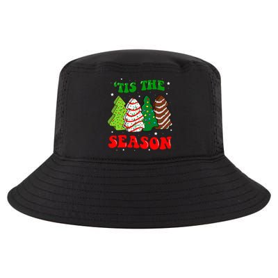 Tis' The Season Christmas Tree Cakes Debbie Groovy Cool Comfort Performance Bucket Hat