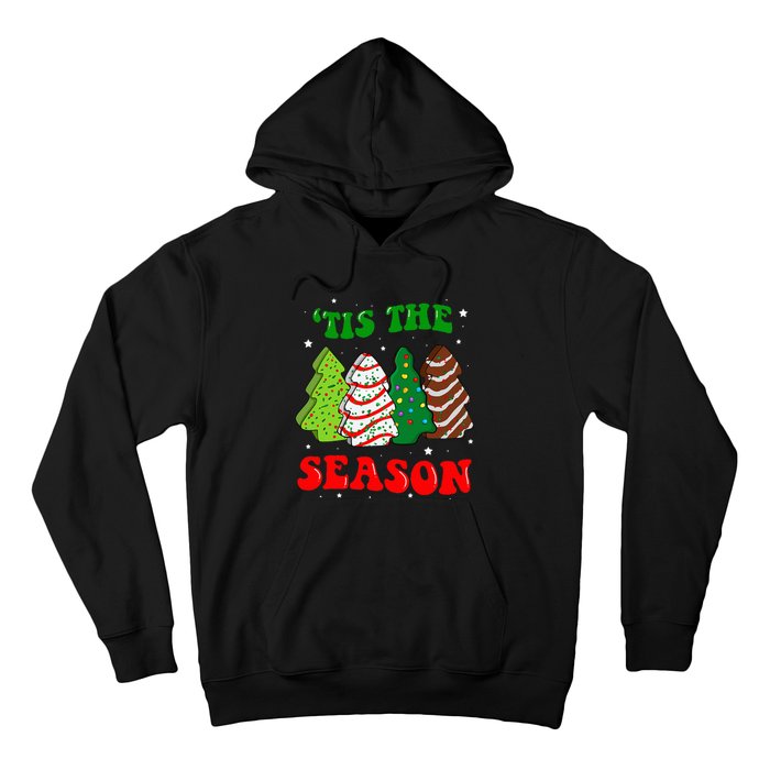 Tis' The Season Christmas Tree Cakes Debbie Groovy Hoodie