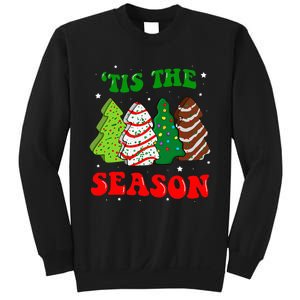 Tis' The Season Christmas Tree Cakes Debbie Groovy Sweatshirt