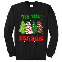 Tis' The Season Christmas Tree Cakes Debbie Groovy Sweatshirt