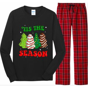 Tis' The Season Christmas Tree Cakes Debbie Groovy Long Sleeve Pajama Set