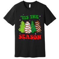 Tis' The Season Christmas Tree Cakes Debbie Groovy Premium T-Shirt