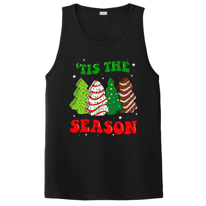 Tis' The Season Christmas Tree Cakes Debbie Groovy PosiCharge Competitor Tank