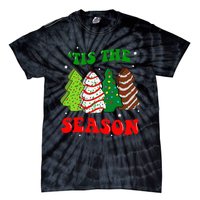 Tis' The Season Christmas Tree Cakes Debbie Groovy Tie-Dye T-Shirt